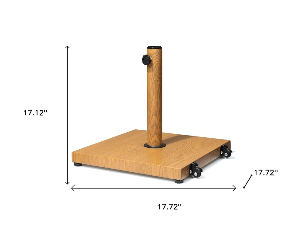 Light Brown Market Umbrella Steel In Ground Adjustable Umbrella Base With Wheels