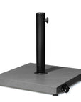 Gray Market Umbrella Steel In Ground Adjustable Umbrella Base With Wheels