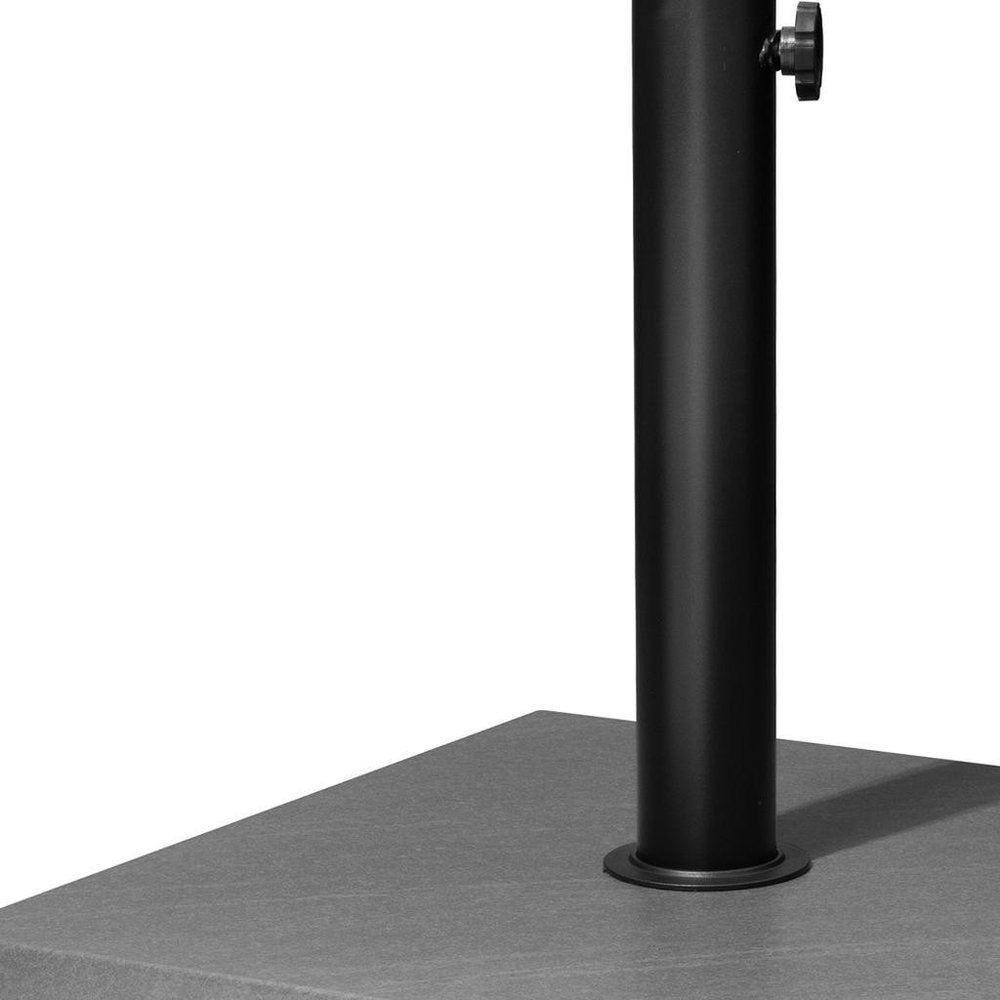Gray Market Umbrella Steel In Ground Adjustable Umbrella Base With Wheels