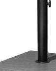 Gray Market Umbrella Steel In Ground Adjustable Umbrella Base With Wheels
