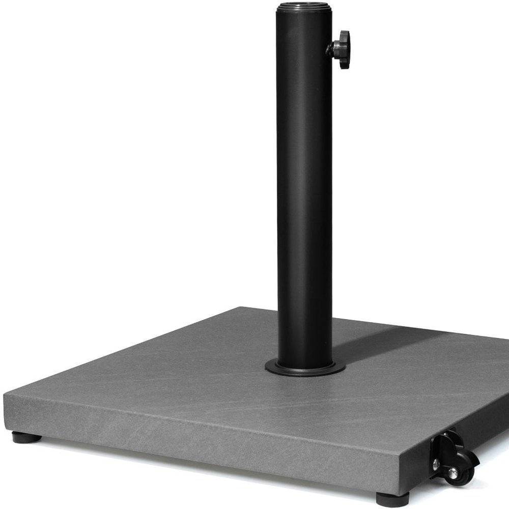 Gray Market Umbrella Steel In Ground Adjustable Umbrella Base With Wheels
