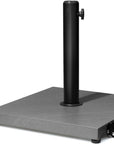 Gray Market Umbrella Steel In Ground Adjustable Umbrella Base With Wheels