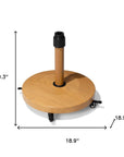 Light Brown Market Umbrella Steel In Ground Adjustable Umbrella Base With Wheels