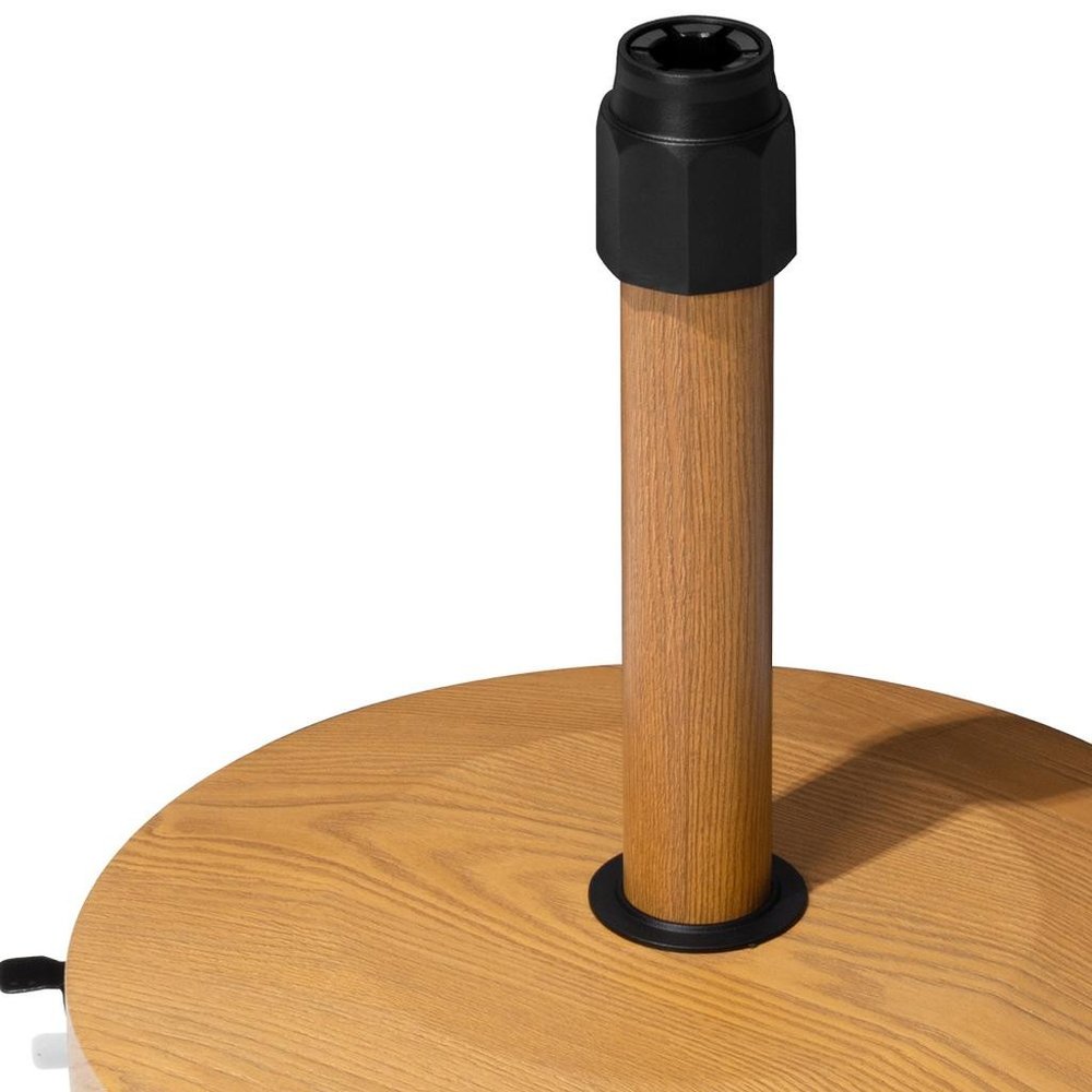 Light Brown Market Umbrella Steel In Ground Adjustable Umbrella Base With Wheels