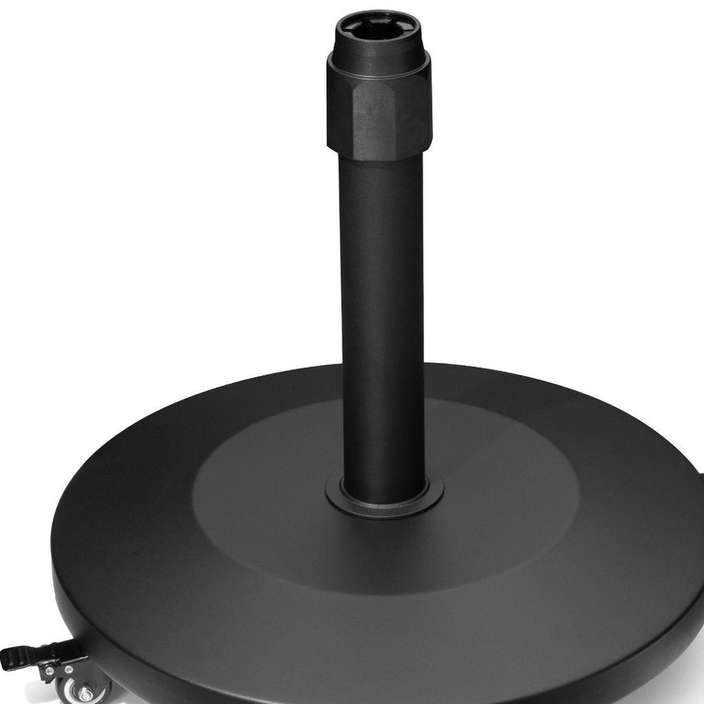 Black Market Umbrella Steel In Ground Adjustable Umbrella Base With Wheels