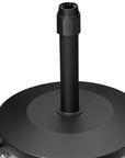 Black Market Umbrella Steel In Ground Adjustable Umbrella Base With Wheels