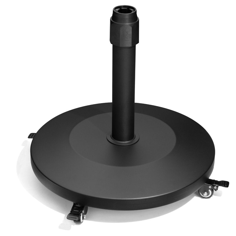 Black Market Umbrella Steel In Ground Adjustable Umbrella Base With Wheels
