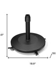 Black Market Umbrella Steel In Ground Adjustable Umbrella Base With Wheels
