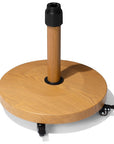 Light Brown Market Umbrella Steel In Ground Adjustable Umbrella Base With Wheels