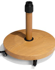 Light Brown Market Umbrella Steel In Ground Adjustable Umbrella Base With Wheels