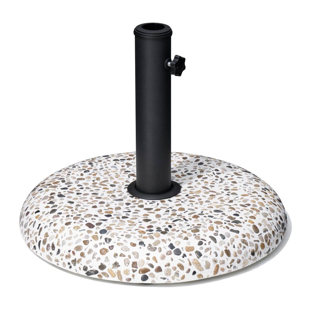 Stone Market Umbrella Steel In Ground Adjustable Umbrella Base