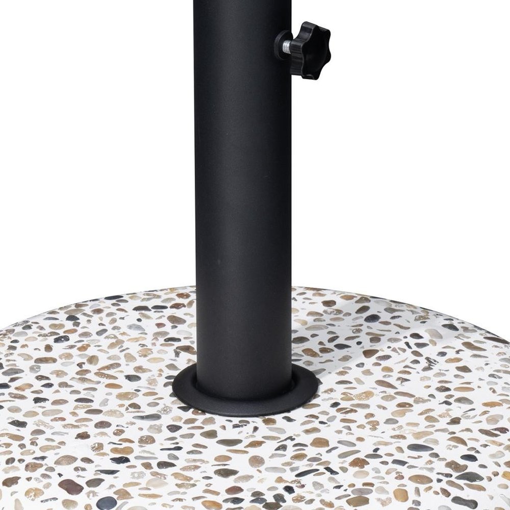 Stone Market Umbrella Steel In Ground Adjustable Umbrella Base
