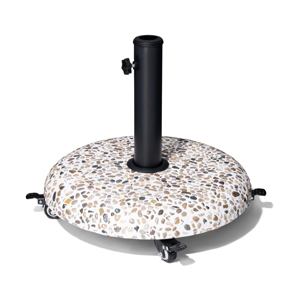 Stone Market Umbrella Steel In Ground Adjustable Umbrella Base