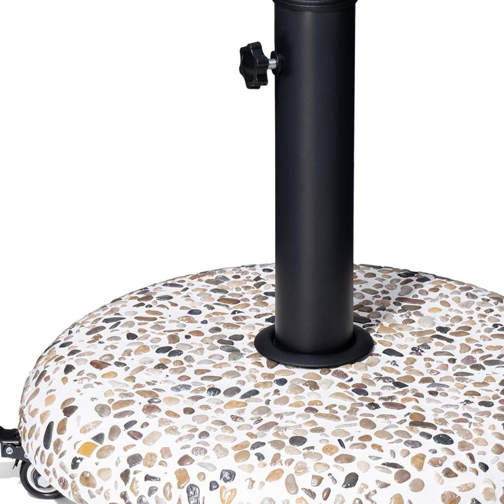 Stone Market Umbrella Steel In Ground Adjustable Umbrella Base