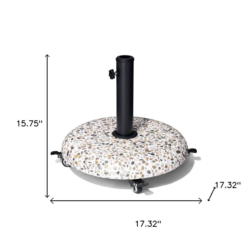 Stone Market Umbrella Steel In Ground Adjustable Umbrella Base
