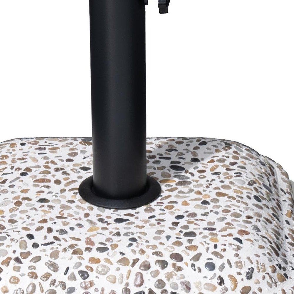 Stone Market Umbrella Steel In Ground Adjustable Umbrella Base