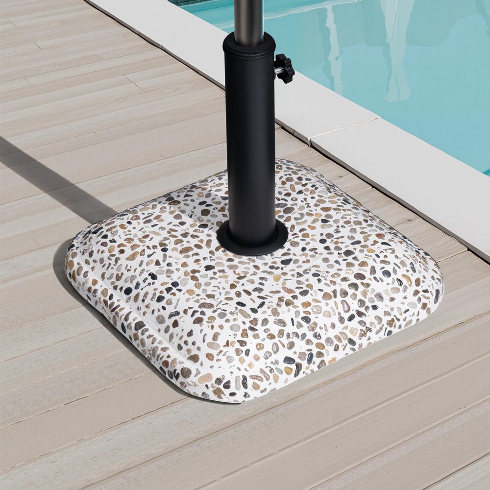 Stone Market Umbrella Steel In Ground Adjustable Umbrella Base