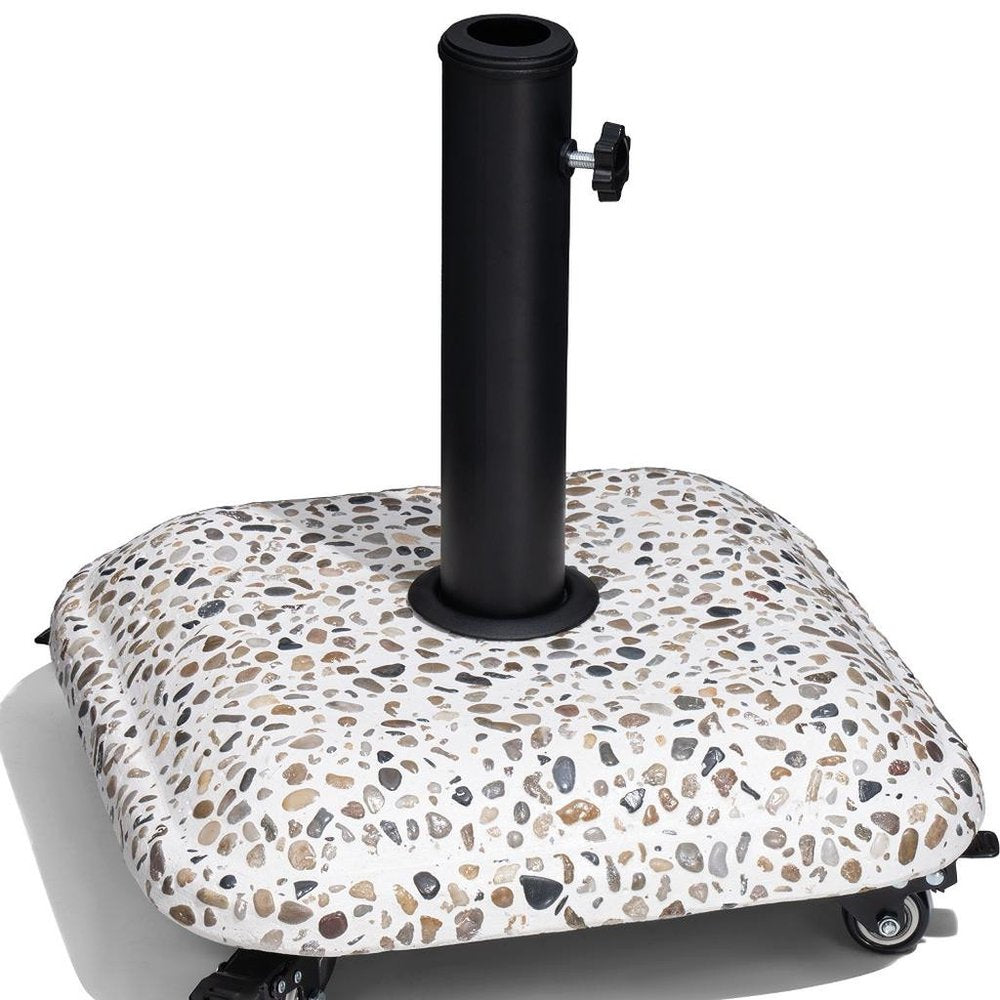 Stone Market Umbrella Steel In Ground Adjustable Umbrella Base
