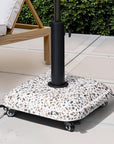 Stone Market Umbrella Steel In Ground Adjustable Umbrella Base