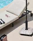 Stone Market Umbrella Steel In Ground Adjustable Umbrella Base