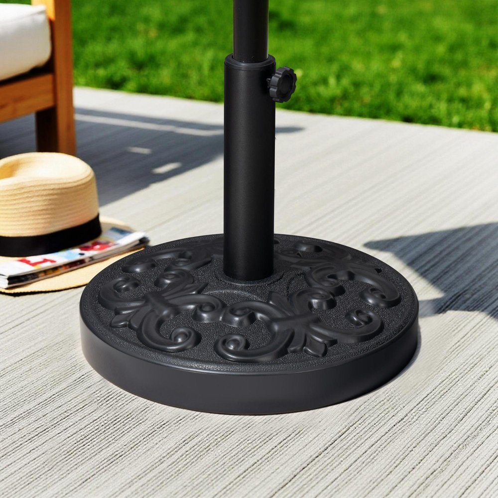 Black Market Umbrella Fillable Steel In Ground Adjustable Umbrella Base