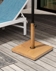 Brown Market Umbrella Fillable Steel In Ground Adjustable Umbrella Base