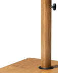 Brown Market Umbrella Fillable Steel In Ground Adjustable Umbrella Base