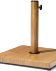Brown Market Umbrella Fillable Steel In Ground Adjustable Umbrella Base