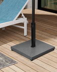 Gray Market Umbrella Fillable Steel In Ground Adjustable Umbrella Base