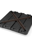 Black Cantilever Umbrella Fillable Steel In Ground Umbrella Base