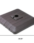 Brown Cantilever Umbrella Fillable Steel In Ground Umbrella Base