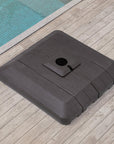 Brown Cantilever Umbrella Fillable Steel In Ground Umbrella Base
