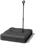 Black Cantilever Umbrella Fillable Steel In Ground Umbrella Base With Wheels