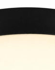 11" Black Metal And Glass Flush Mount Ceiling Light