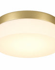 11" Black Metal And Glass Flush Mount Ceiling Light