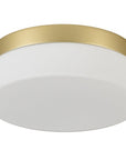 11" Black Metal And Glass Flush Mount Ceiling Light