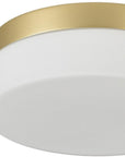 11" Black Metal And Glass Flush Mount Ceiling Light