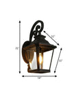 Black Transparent Outdoor Hanging Light With Clear Shades