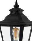 Black Transparent Outdoor Hanging Light With Clear Shades