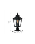 Black Transparent Outdoor Hanging Light With Clear Shades