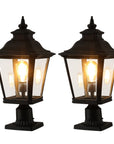 Black Transparent Outdoor Hanging Light With Clear Shades