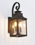 Black Transparent Outdoor Hanging Light With Clear Shades