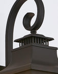 Black Transparent Outdoor Hanging Light With Clear Shades