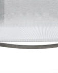 Set of Four Light Gray Steel Sling Outdoor Arm Chairs