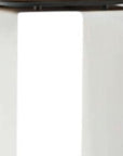 12" White And Brown Aluminum And Heavy Duty Resin Outdoor Side Table