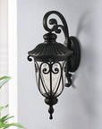 Black Transparent Outdoor Hanging Light With Clear Shades