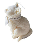 6" Ivory Vanilla Scented Dimensional Cat Candle Round Novelty