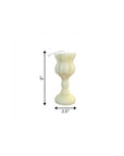 5" Ivory Rose Petals Scented Dimensional Flower Candle Round Novelty
