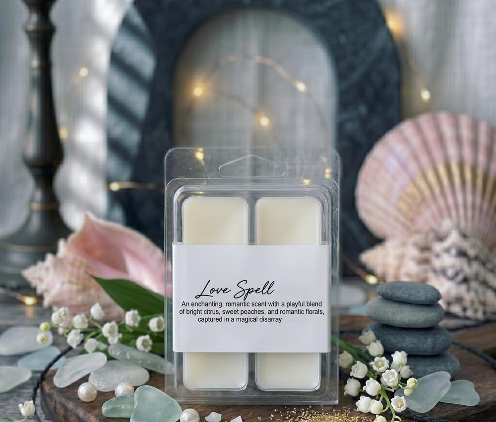 Set of Six Ivory Rose Petal Scented Soy Wax Melts