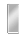 64" Black Aluminum Lighted Framed Full Length Mirror